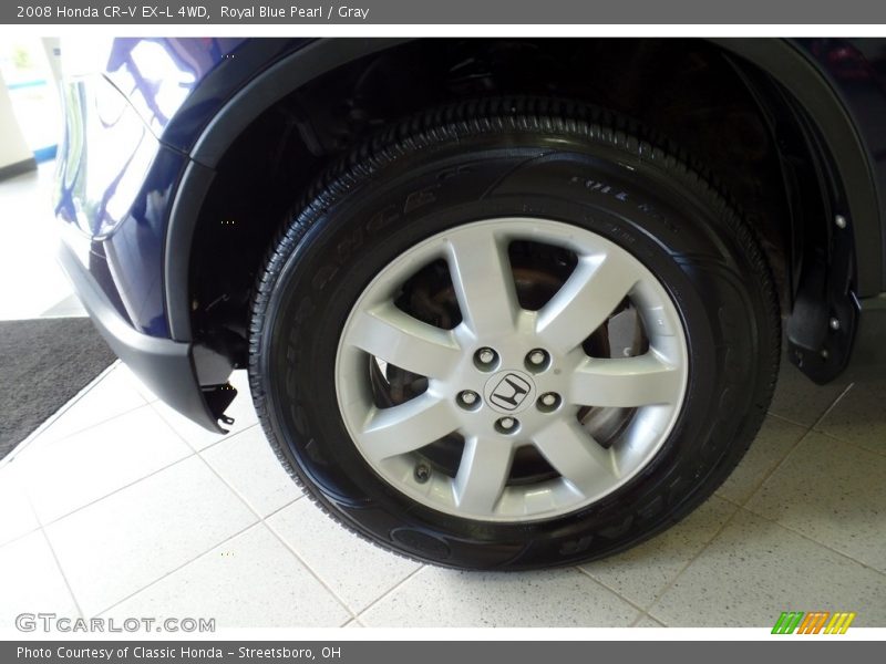 Royal Blue Pearl / Gray 2008 Honda CR-V EX-L 4WD