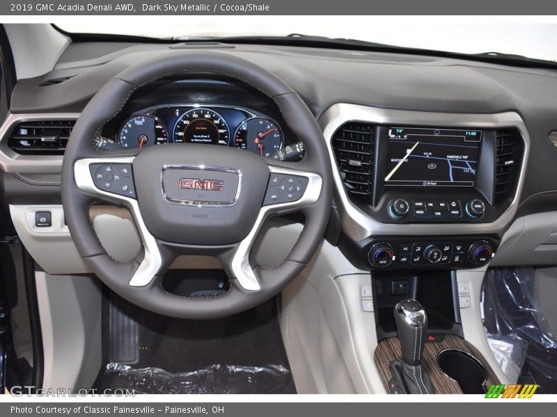 Dark Sky Metallic / Cocoa/Shale 2019 GMC Acadia Denali AWD