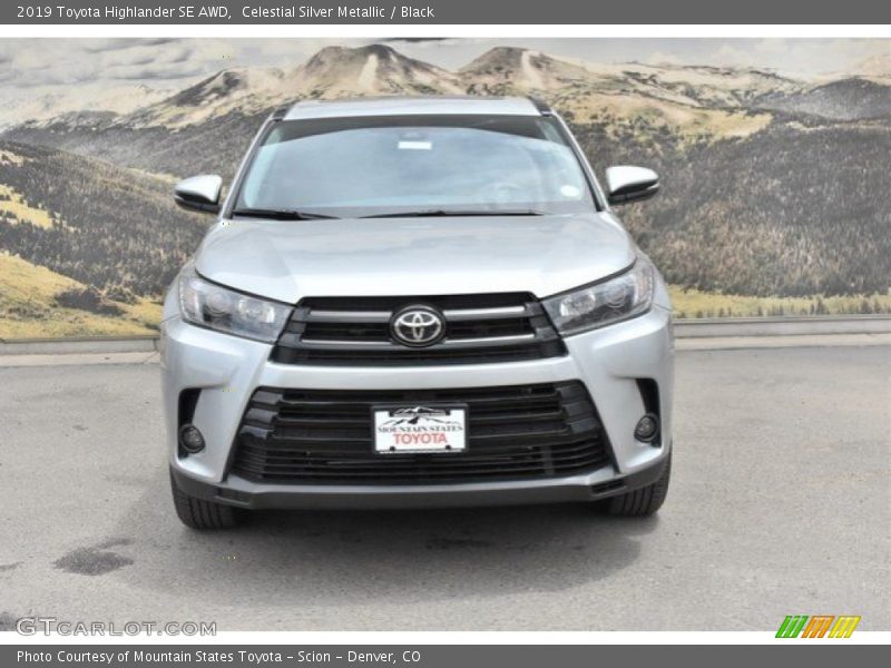 Celestial Silver Metallic / Black 2019 Toyota Highlander SE AWD