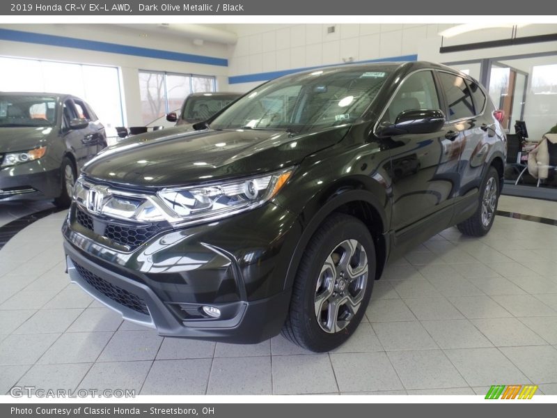 Dark Olive Metallic / Black 2019 Honda CR-V EX-L AWD
