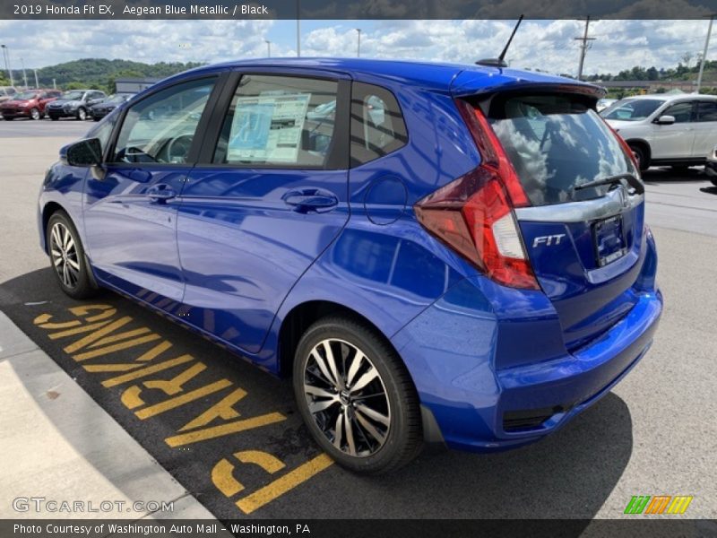 Aegean Blue Metallic / Black 2019 Honda Fit EX