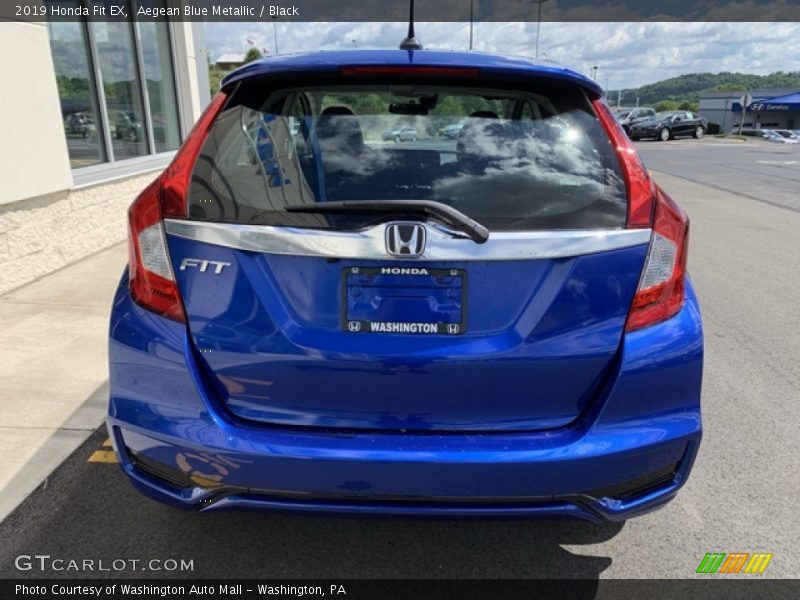 Aegean Blue Metallic / Black 2019 Honda Fit EX