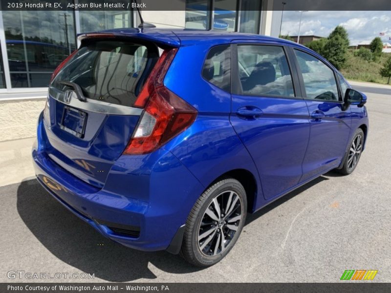 Aegean Blue Metallic / Black 2019 Honda Fit EX