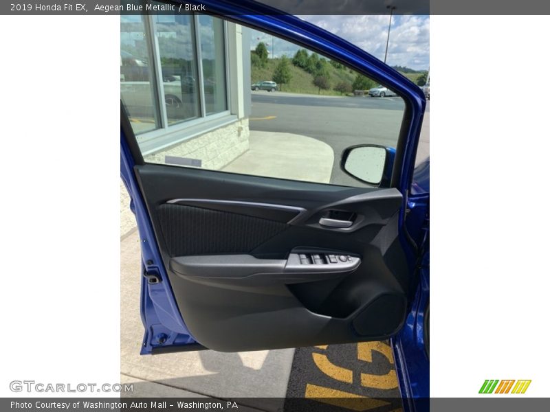 Aegean Blue Metallic / Black 2019 Honda Fit EX