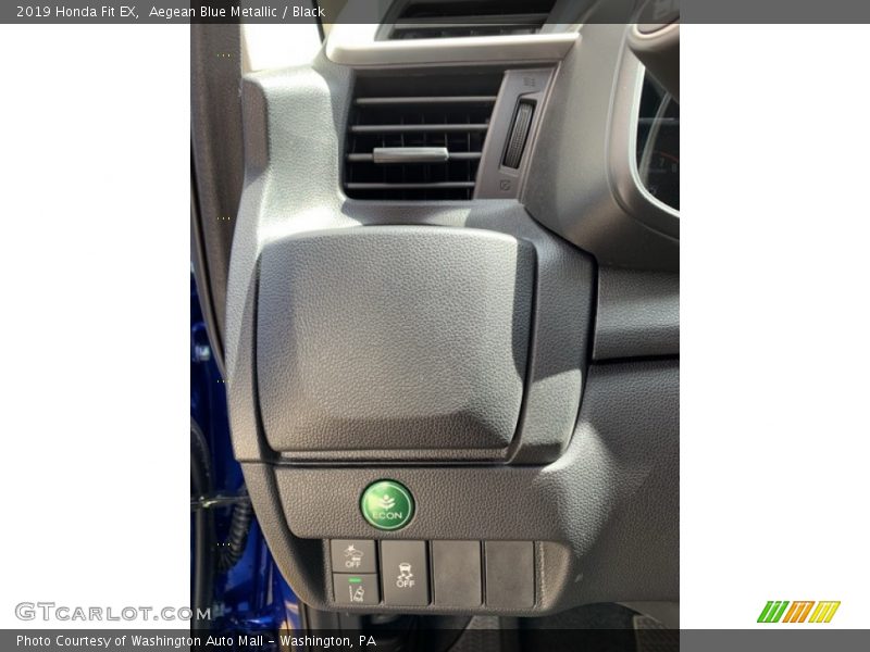 Aegean Blue Metallic / Black 2019 Honda Fit EX
