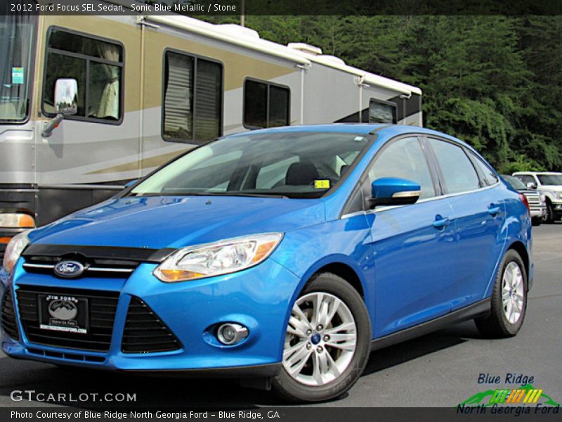 Sonic Blue Metallic / Stone 2012 Ford Focus SEL Sedan