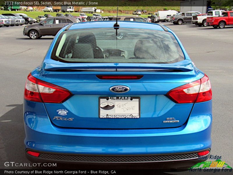Sonic Blue Metallic / Stone 2012 Ford Focus SEL Sedan
