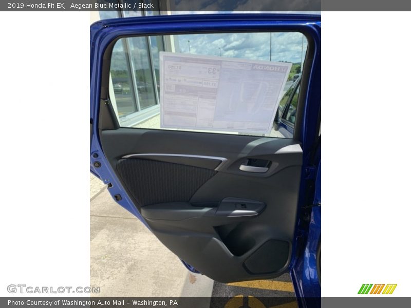 Aegean Blue Metallic / Black 2019 Honda Fit EX