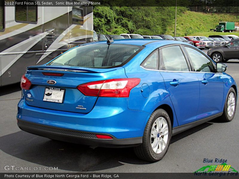 Sonic Blue Metallic / Stone 2012 Ford Focus SEL Sedan