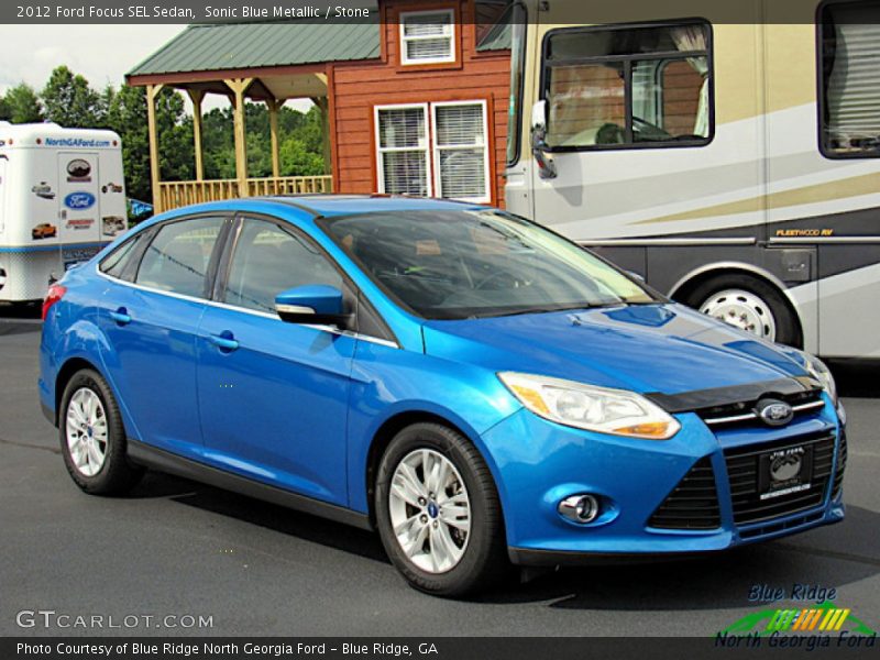 Sonic Blue Metallic / Stone 2012 Ford Focus SEL Sedan