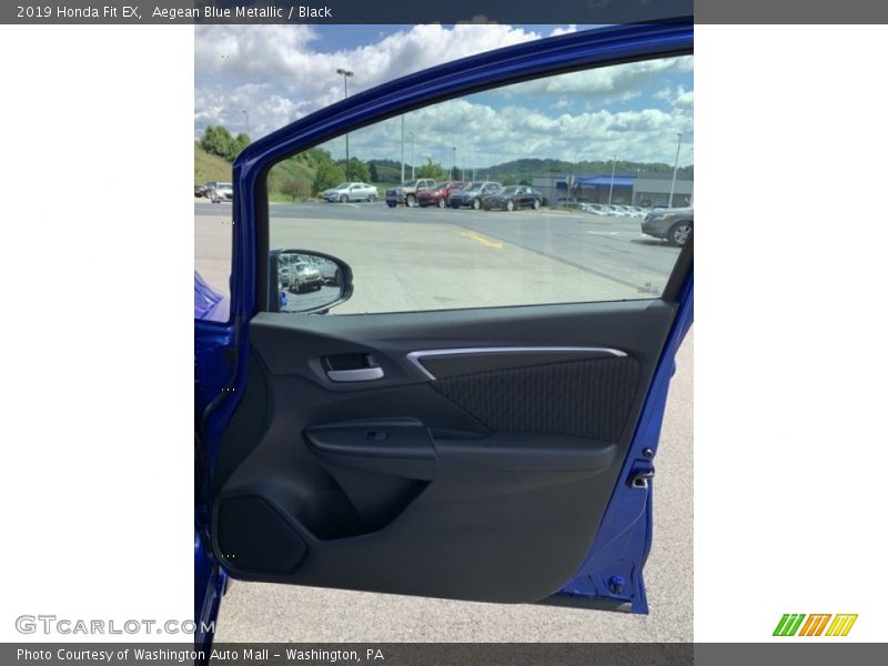 Aegean Blue Metallic / Black 2019 Honda Fit EX