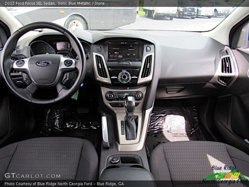 Sonic Blue Metallic / Stone 2012 Ford Focus SEL Sedan