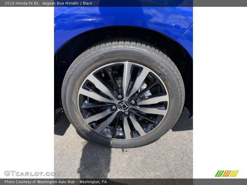 Aegean Blue Metallic / Black 2019 Honda Fit EX