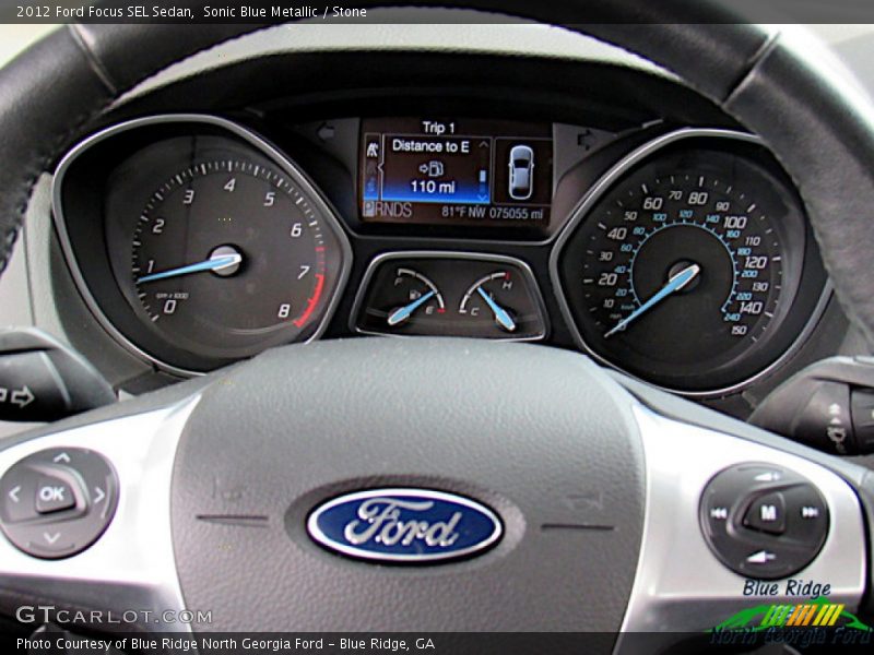 Sonic Blue Metallic / Stone 2012 Ford Focus SEL Sedan