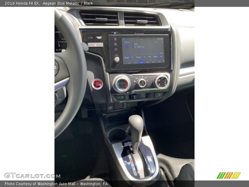 Aegean Blue Metallic / Black 2019 Honda Fit EX