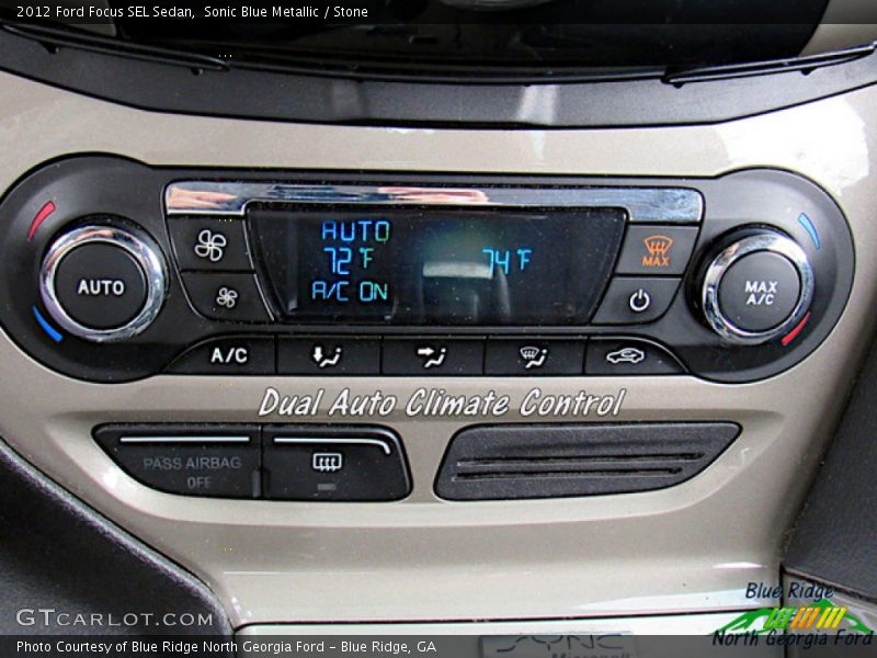 Sonic Blue Metallic / Stone 2012 Ford Focus SEL Sedan