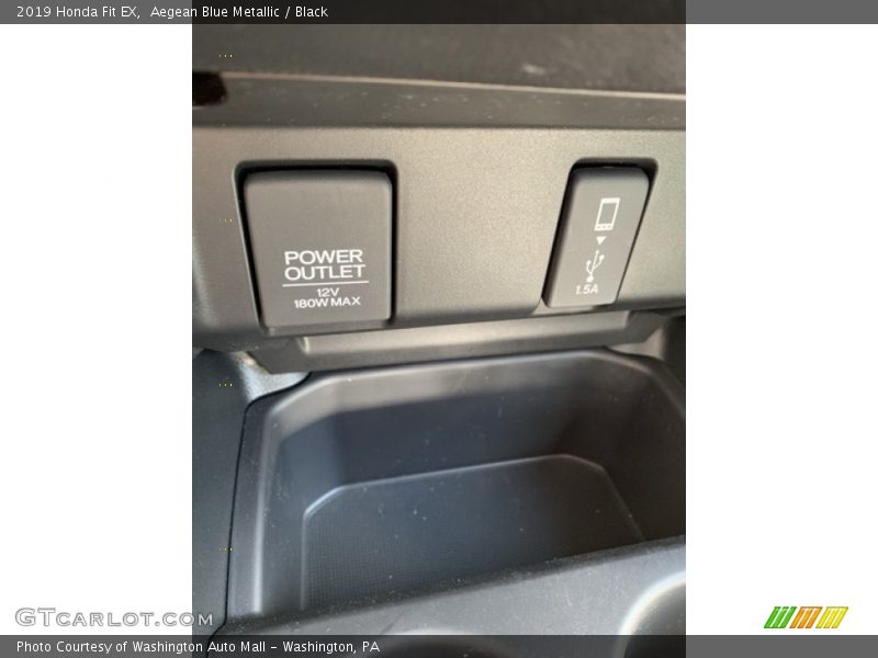 Aegean Blue Metallic / Black 2019 Honda Fit EX