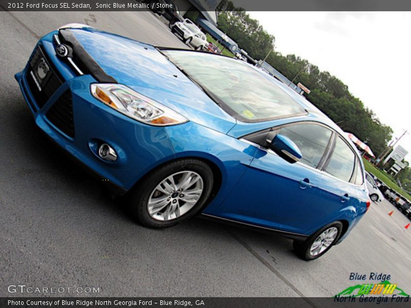 Sonic Blue Metallic / Stone 2012 Ford Focus SEL Sedan