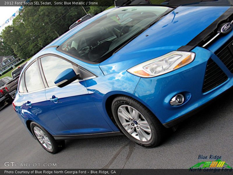 Sonic Blue Metallic / Stone 2012 Ford Focus SEL Sedan