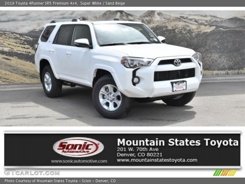 Super White / Sand Beige 2019 Toyota 4Runner SR5 Premium 4x4