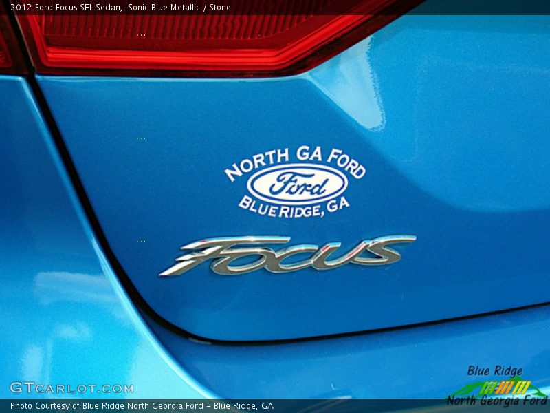 Sonic Blue Metallic / Stone 2012 Ford Focus SEL Sedan