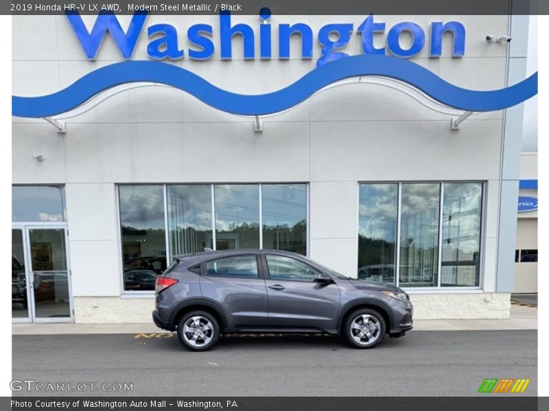 Modern Steel Metallic / Black 2019 Honda HR-V LX AWD