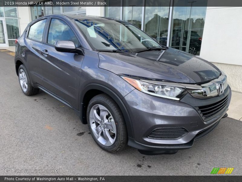 Modern Steel Metallic / Black 2019 Honda HR-V LX AWD