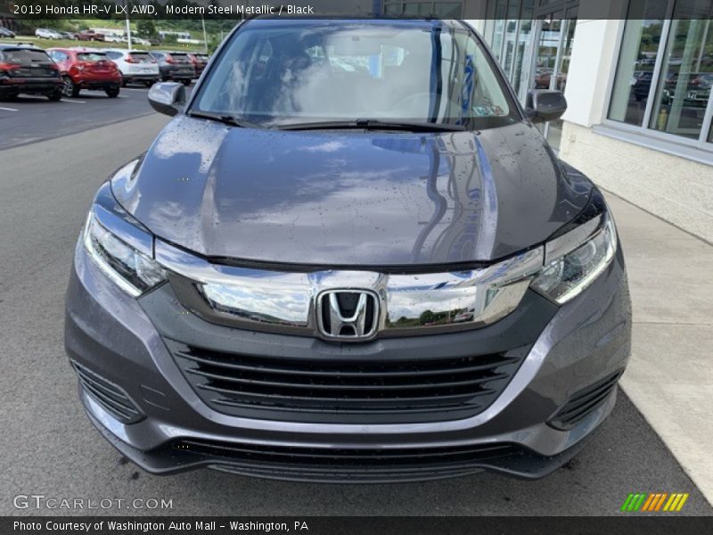 Modern Steel Metallic / Black 2019 Honda HR-V LX AWD