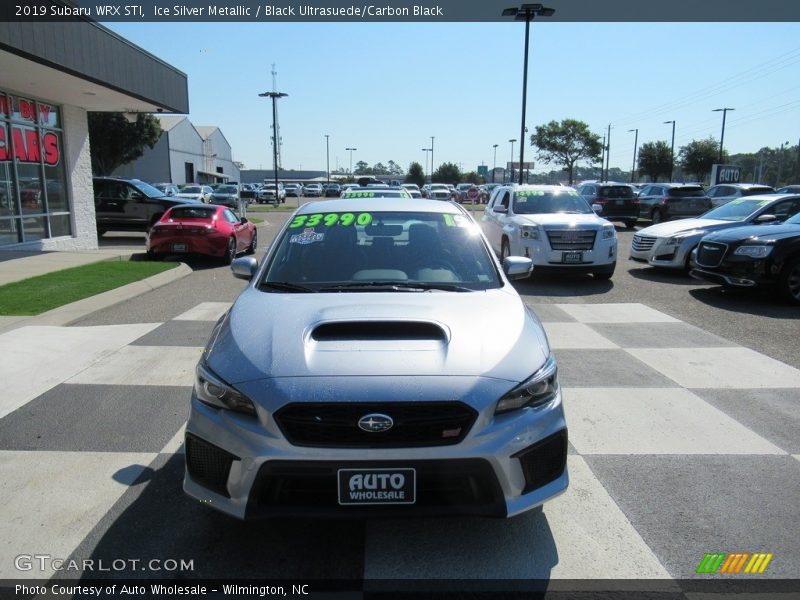 Ice Silver Metallic / Black Ultrasuede/Carbon Black 2019 Subaru WRX STI