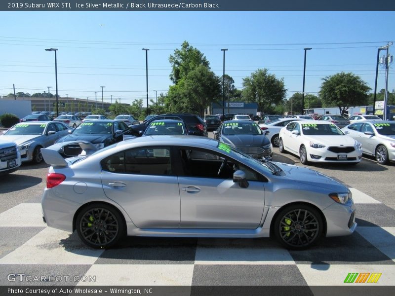 Ice Silver Metallic / Black Ultrasuede/Carbon Black 2019 Subaru WRX STI