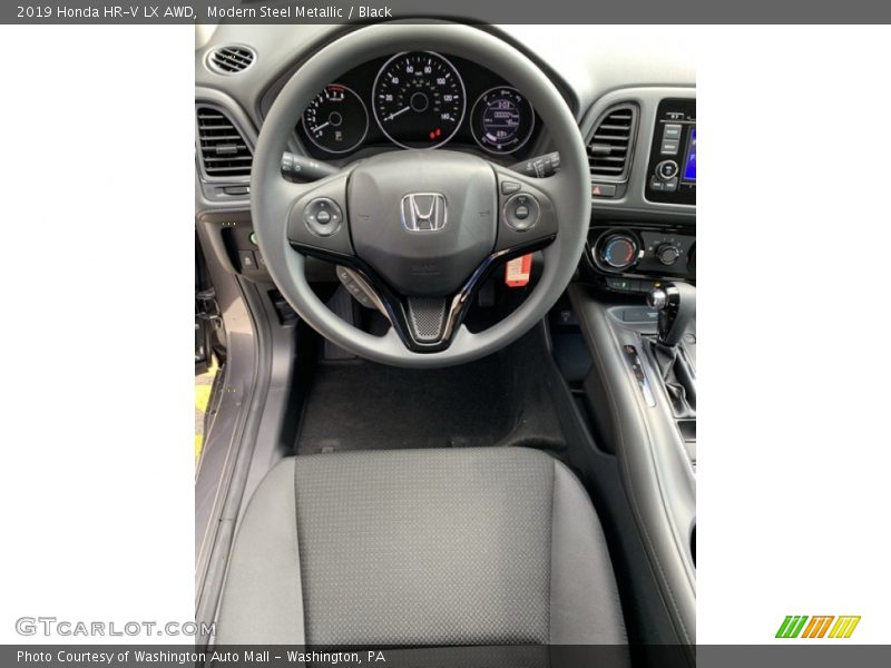 Modern Steel Metallic / Black 2019 Honda HR-V LX AWD