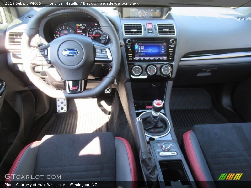 Ice Silver Metallic / Black Ultrasuede/Carbon Black 2019 Subaru WRX STI