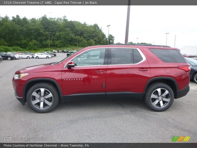 Cajun Red Tintcoat / Jet Black 2019 Chevrolet Traverse LT AWD