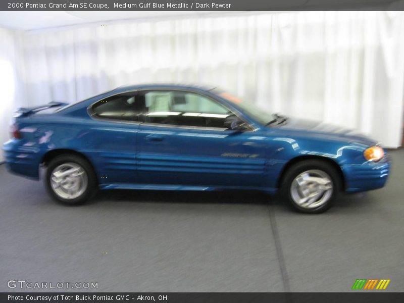 Medium Gulf Blue Metallic / Dark Pewter 2000 Pontiac Grand Am SE Coupe