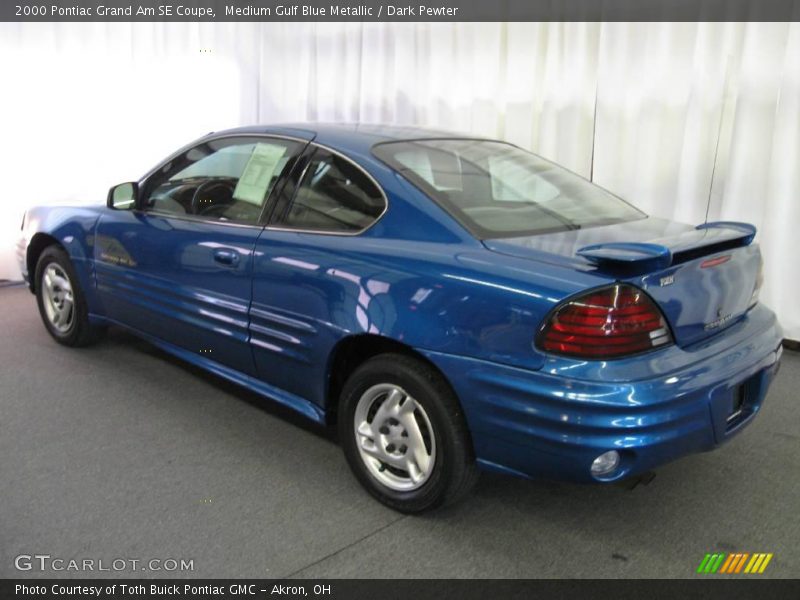 Medium Gulf Blue Metallic / Dark Pewter 2000 Pontiac Grand Am SE Coupe