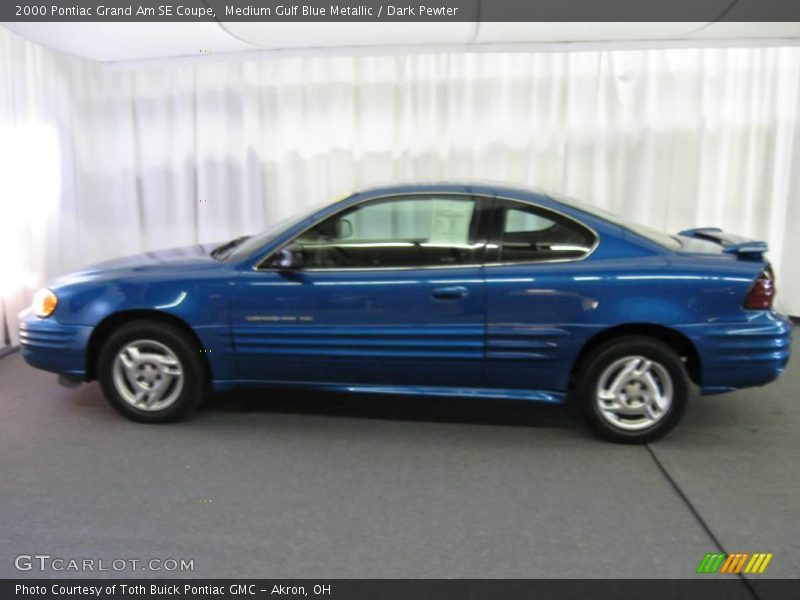 Medium Gulf Blue Metallic / Dark Pewter 2000 Pontiac Grand Am SE Coupe