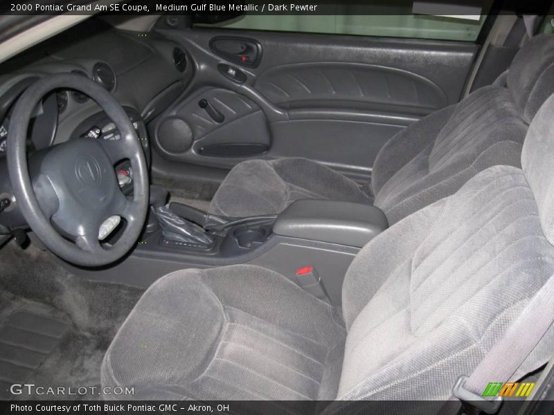 Medium Gulf Blue Metallic / Dark Pewter 2000 Pontiac Grand Am SE Coupe