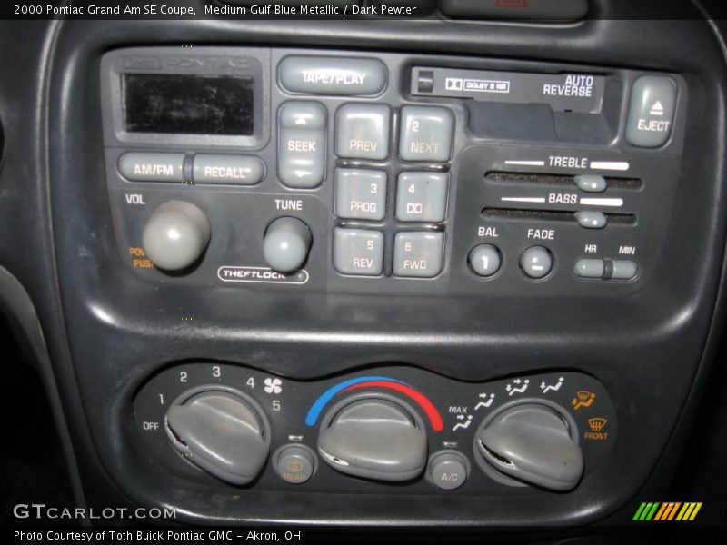 Medium Gulf Blue Metallic / Dark Pewter 2000 Pontiac Grand Am SE Coupe