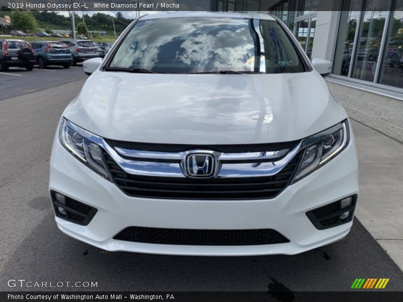 White Diamond Pearl / Mocha 2019 Honda Odyssey EX-L