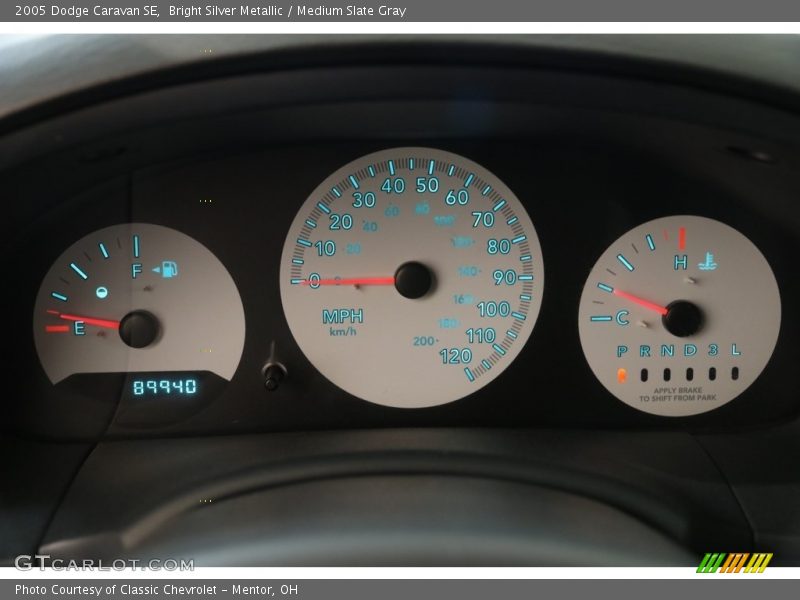 Bright Silver Metallic / Medium Slate Gray 2005 Dodge Caravan SE
