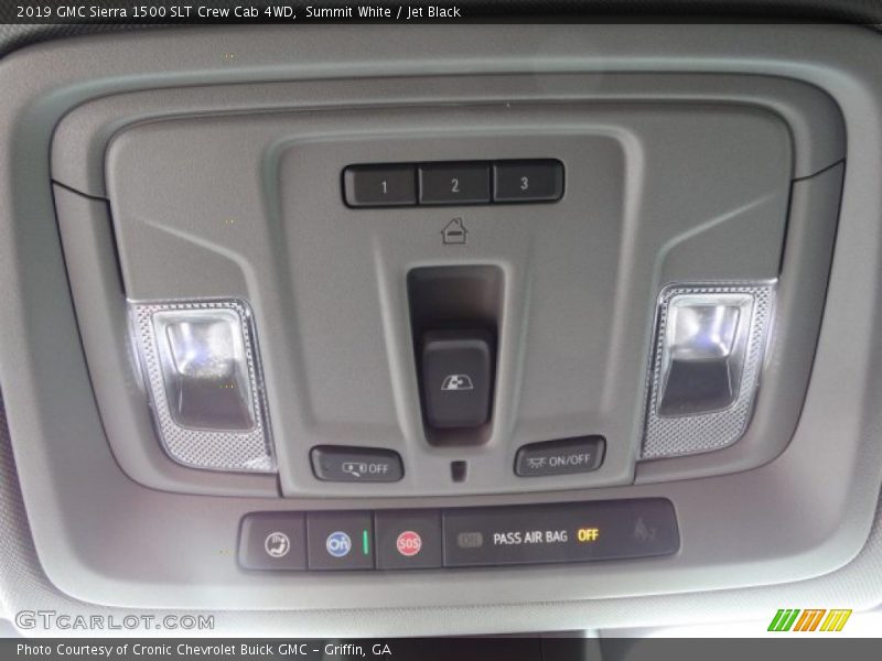 Summit White / Jet Black 2019 GMC Sierra 1500 SLT Crew Cab 4WD