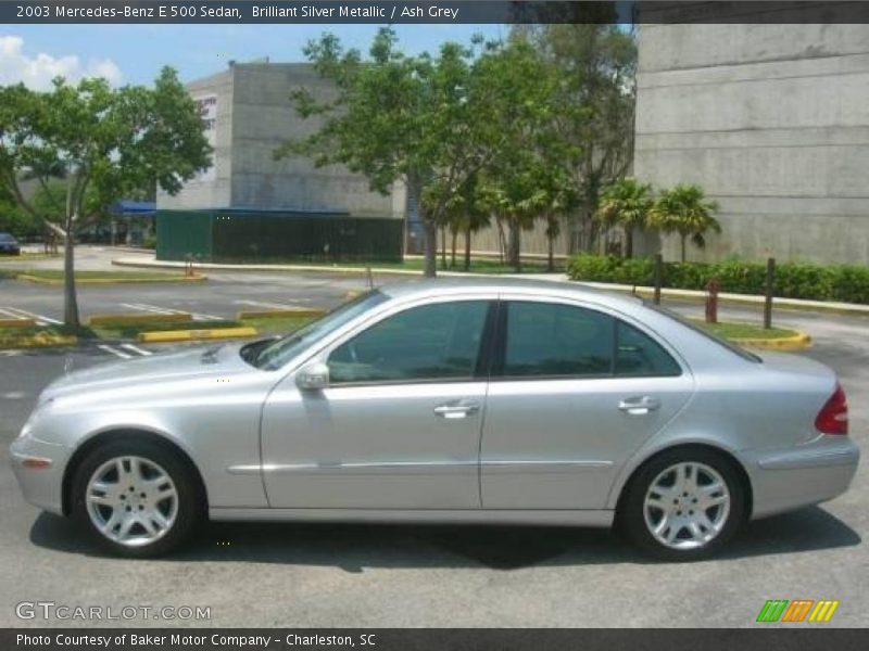 Brilliant Silver Metallic / Ash Grey 2003 Mercedes-Benz E 500 Sedan