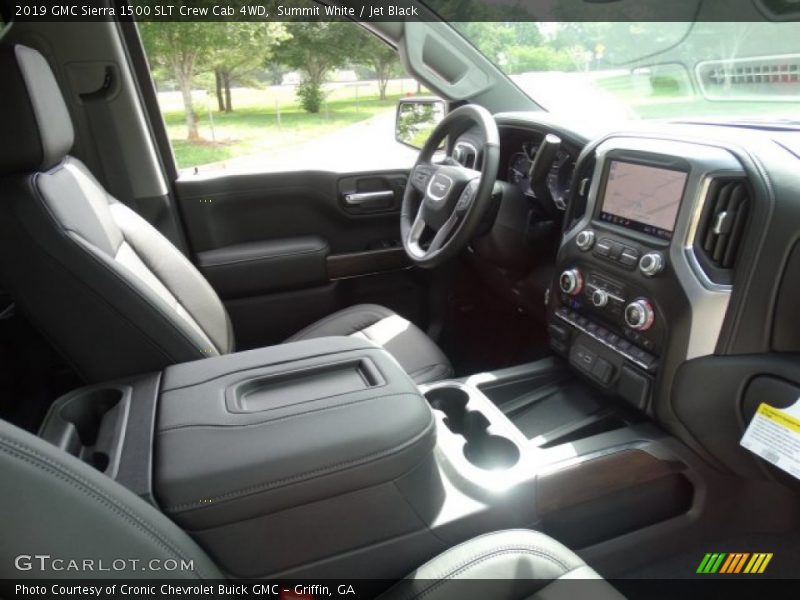 Summit White / Jet Black 2019 GMC Sierra 1500 SLT Crew Cab 4WD