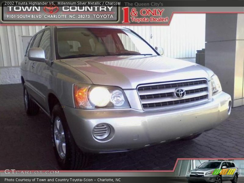 Millennium Silver Metallic / Charcoal 2002 Toyota Highlander V6