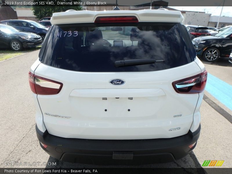 Diamond White / Ebony Black 2019 Ford EcoSport SES 4WD