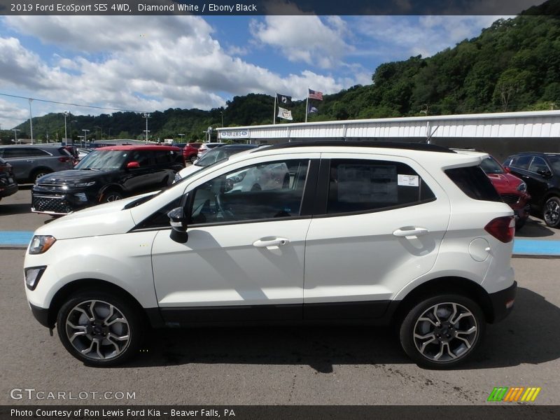 Diamond White / Ebony Black 2019 Ford EcoSport SES 4WD