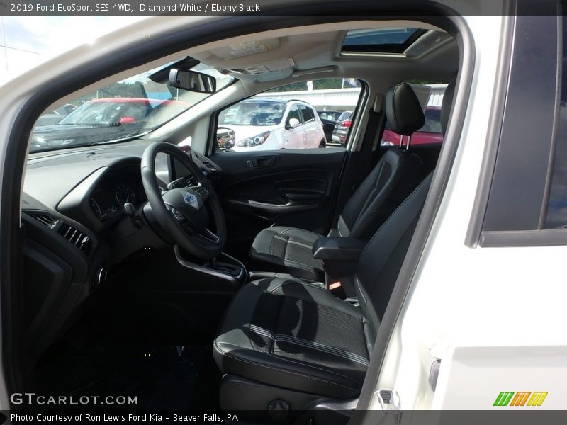 Diamond White / Ebony Black 2019 Ford EcoSport SES 4WD