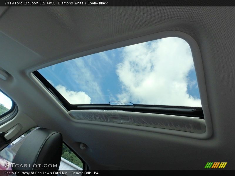 Diamond White / Ebony Black 2019 Ford EcoSport SES 4WD