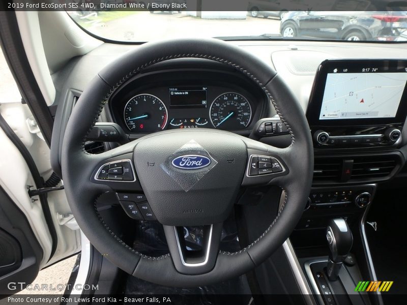Diamond White / Ebony Black 2019 Ford EcoSport SES 4WD