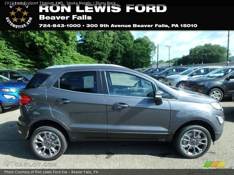 Smoke Metallic / Ebony Black 2019 Ford EcoSport Titanium 4WD